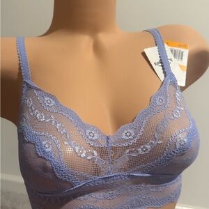 Wacoal b.tempt’d lavender Lace Bralette with Adjustable Straps wireless